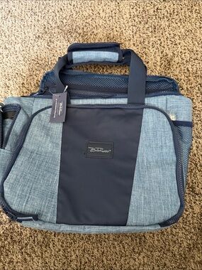 Bella Russo Two-Tone Blue 12” 3 can cooler bag